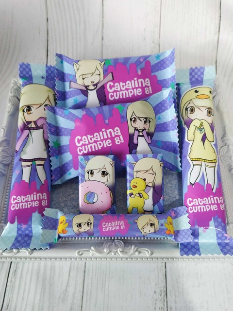 Golosinas Personalizadas para 10 chicos "Lyna"