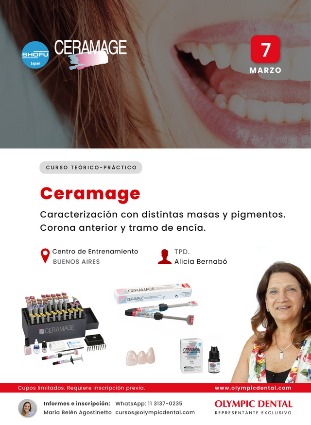 Curso Ceramage TPD alicia Bernabó Olympic Dental