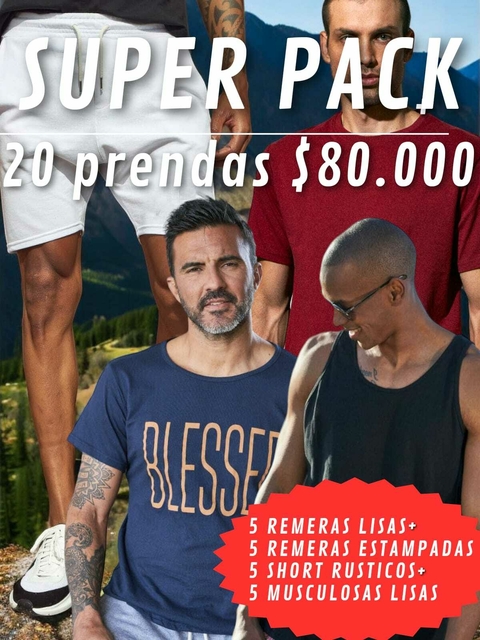 Pack 5 Shorts Rustico 5 Musculosas 10 Remeras