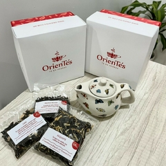 Tetera 250 cc + 3 tés Nac. por 25gr c/u. Modelo mariposa en internet