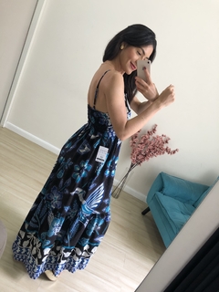 Vestido Antonela - Preto/Azul na internet