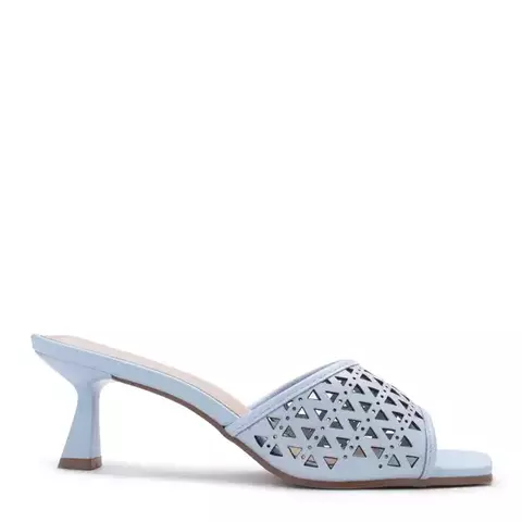 Mule Couro Elenice Lialine Azul