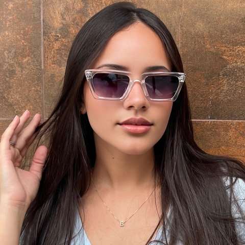 Óculos de Sol Feminino Transparente