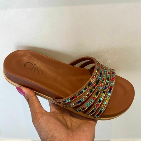 Sandália Papete Carolina Colorida