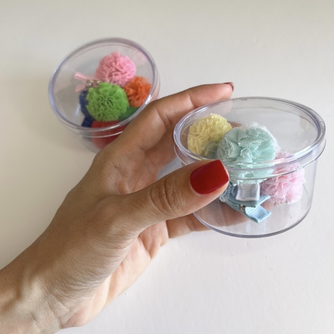 Caixinha pompons alegre (Kit 5 peças)