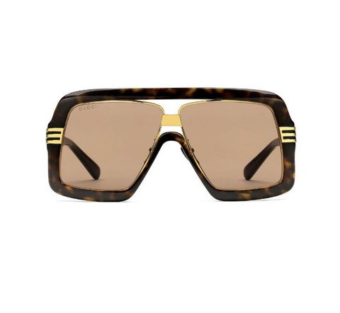 Óculos de sol Gucci quadrado tartaruga