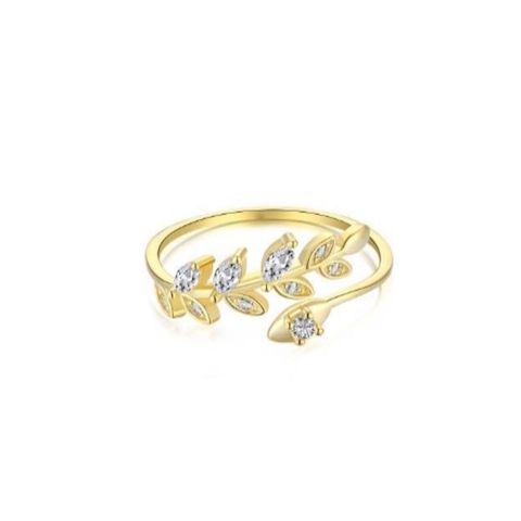 Anillo Hojas Dorado