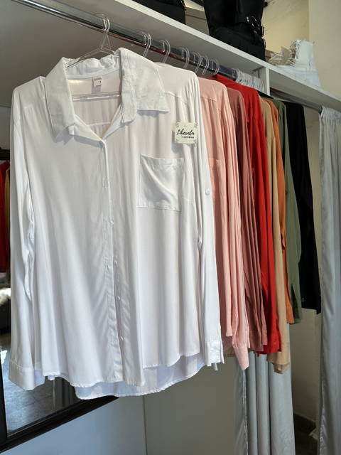 Camisa de fibrana clasica 3/4 - comprar online