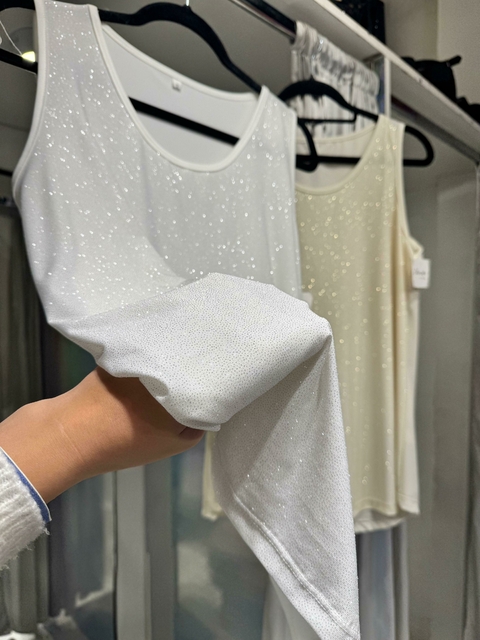 Musculosa glitter redondo - comprar online