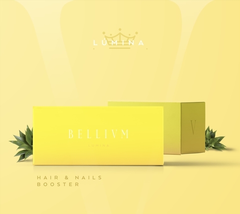 Suplemento natural Pelo y Uña con colágeno hidrolizado Bellium Lumina de Leisa Molinari para fortalecer cabello y uñas