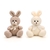 Coelho Decorativo de Pelúcia com Laço – Branco ou Marrom – 15cm (Sortido) - comprar online