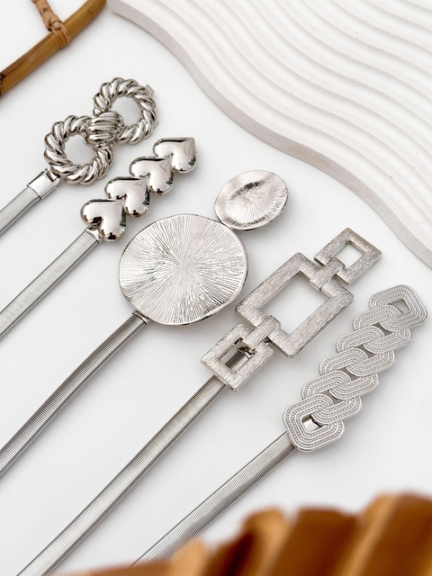 PACK X3 CINTOS PLATEADOS ELASTIZADOS CD500