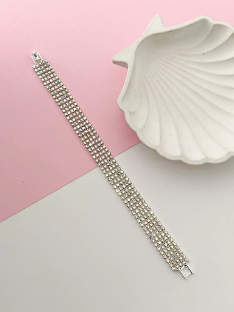 Pulsera 5 Strass Tornasol PULB222 x3- No acumula descuento