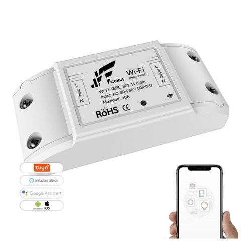 Relé Basic Jwcom Wifi SA-01 - Alexa, Google e Siri