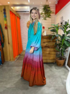Vestido Marrocos Degradê Azul - loja online