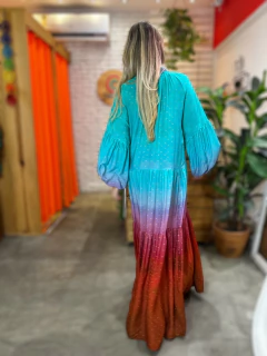 Vestido Marrocos Degradê Azul na internet