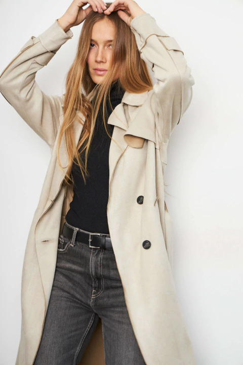 TRENCH SWEDE GAMUZADO - comprar online