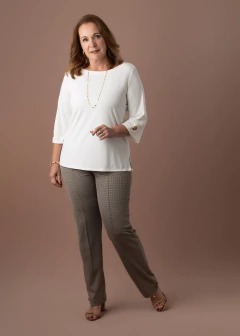 Blusa Begônia off white - Cleusa Boutique