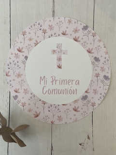 Cartel Comunión circular (varios colores) en internet