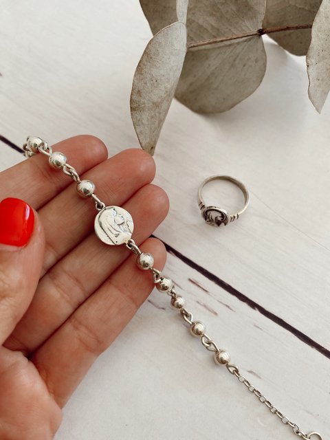 Pulsera decenario centro VN (plata) N5