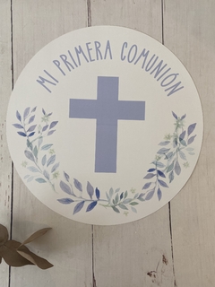 Cartel Comunión circular (varios colores) - comprar online
