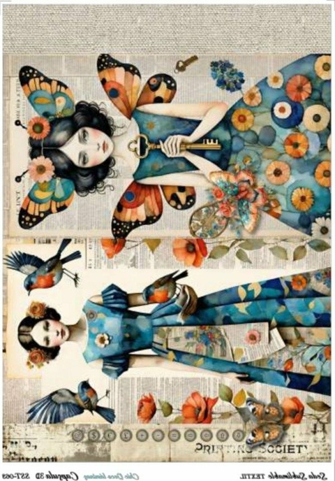 Lámina de seda sublimable 50x35cm chic deco cod 063 - comprar online