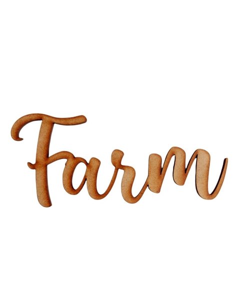 Frase "FARM" 12X6CM APROX