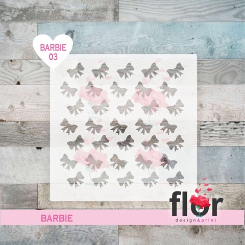 Stencil Trama Moños BARBIE03