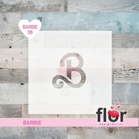 Stencil Letra B BARBIE06