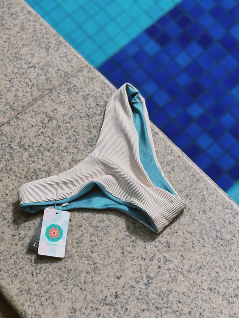 Calcinha Taíba Capuccino Azul