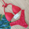Conjunto cortininha vermelho canelado