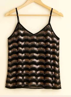 Blusa Violeta bordada en paillette - comprar online