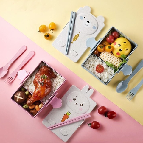 Vianda Lunchera con cubiertos Hug