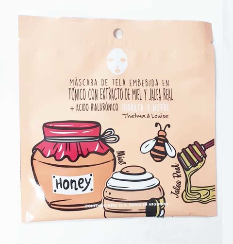 12 x MASCARA FACIAL DE TELA MIEL Y JALEA REAL