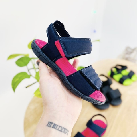 016601 Klin Sandalia Azul/ Frambuesa - comprar online