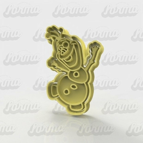 Cortante + Sello Olaf de Frozen Cuerpo