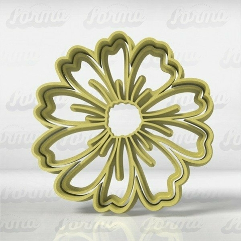 Cortante + Sello Margarita / Flor 9cm