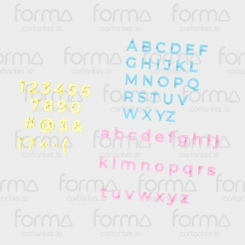 Abecedario Imprenta 1cm Sellos Letras