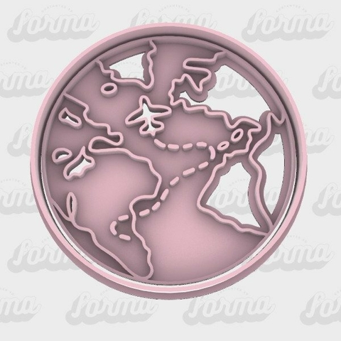 Cortante + sello Mundo, Planeta Tierra