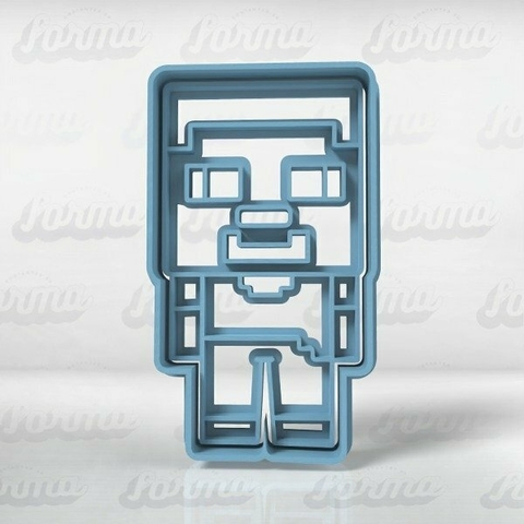 Cortante + sello Steve Minecraft 8cm