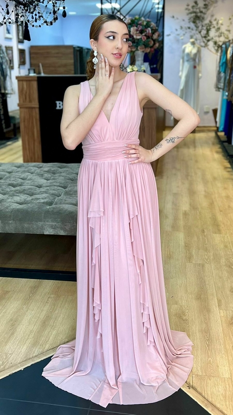 Vestido em tule Iris Rose (Capa Removível)