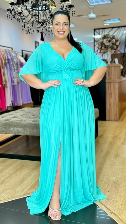 Vestido em tule Giah Tiffany Plus