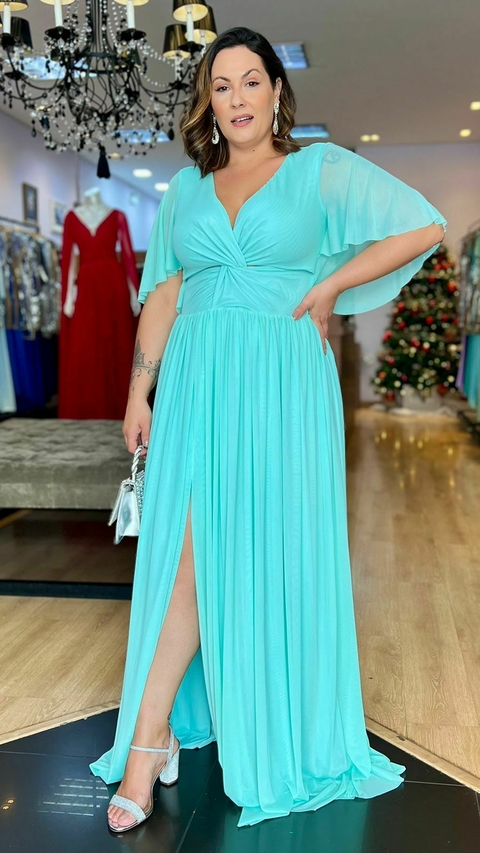Vestido em tule Giah Tiffany Plus