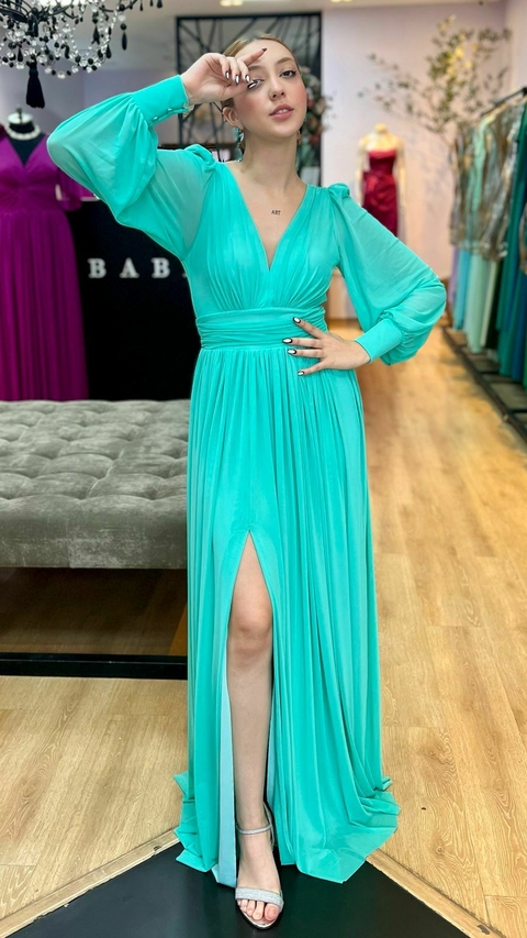 Vestido em tule Gaia Tiffany - comprar online