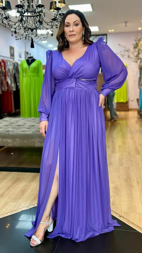 Vestido em tule Gabriele Violeta - comprar online