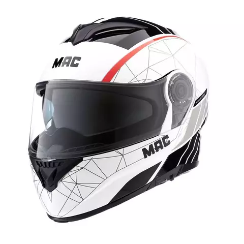 CASCO MAC 908 ROCK ROAD NEGRO / BLANCO / BRILLO - comprar online