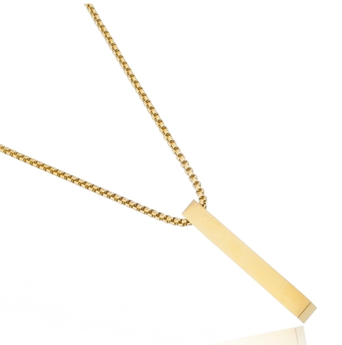 Colar Livo Aço Dourado