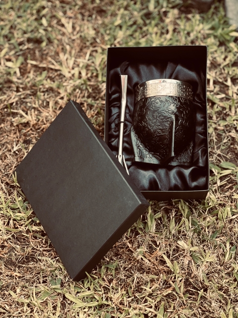 Mate Imperial labrado C/Bombilla y Caja de presentacion