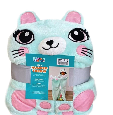 Manta hoodie con guantes