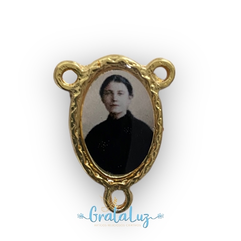 Entremeio Resinado Santa Gemma Galgani - Dourado